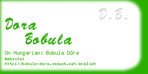 dora bobula business card